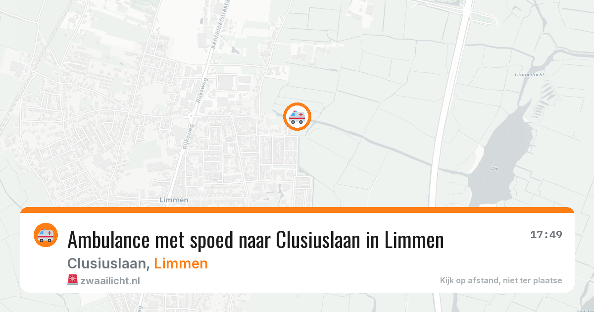 Ambulance met spoed naar Clusiuslaan in Limmen — 15 mrt 2026