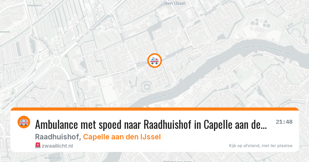 Ambulance met spoed naar Raadhuishof in Capelle aan den IJssel — 20 jun 2026