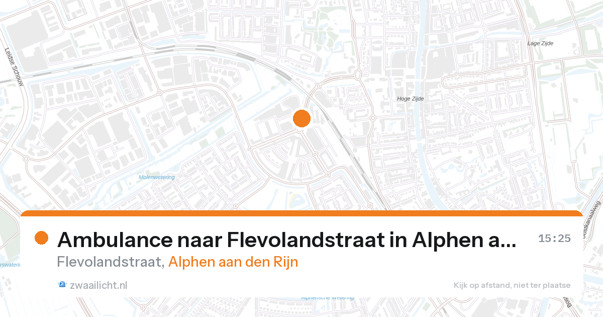 Ambulance naar Flevolandstraat in Alphen aan den Rijn — 28 aug 2026