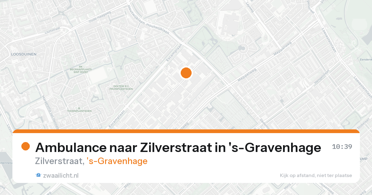 Ambulance naar Zilverstraat in 's-Gravenhage — 19 aug 2026