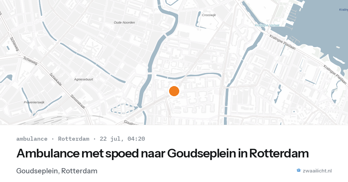Ambulance met spoed naar Goudseplein in Rotterdam — 22 jul 2026