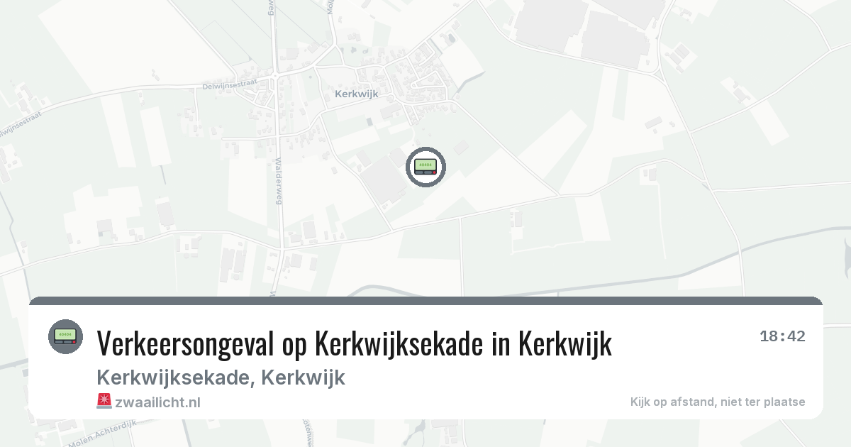Verkeersongeval op Kerkwijksekade in Kerkwijk — 20 jun 2026