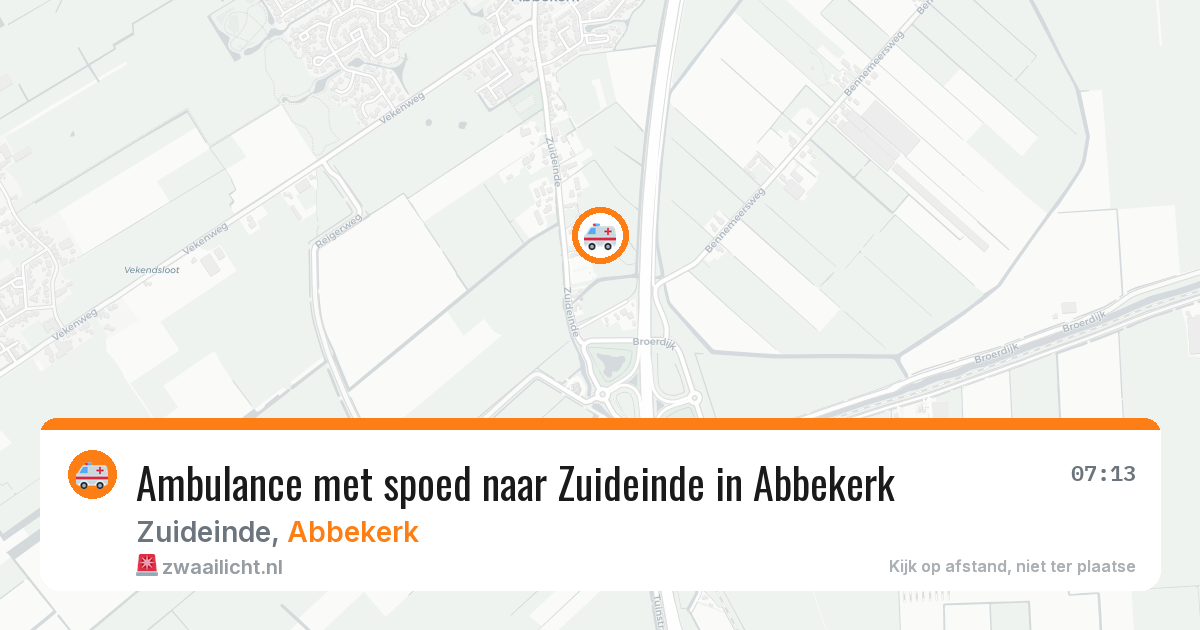 Ambulance met spoed naar Zuideinde in Abbekerk — 26 jan 2026