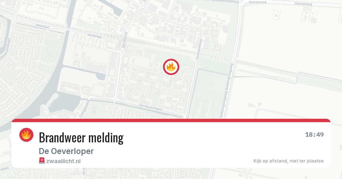 Brandweer melding — 29 jan 2026
