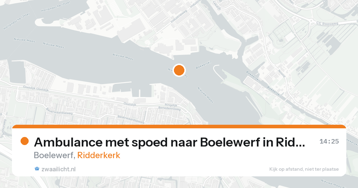 Ambulance met spoed naar Boelewerf in Ridderkerk — 17 aug 2026