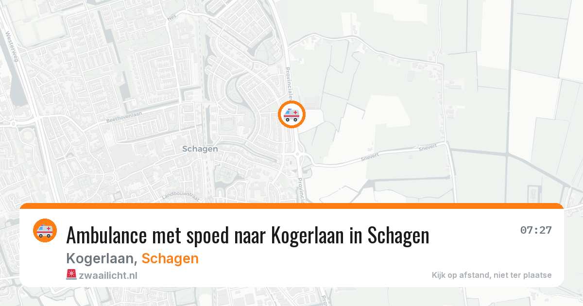 Ambulance met spoed naar Kogerlaan in Schagen — 1 mei 2026