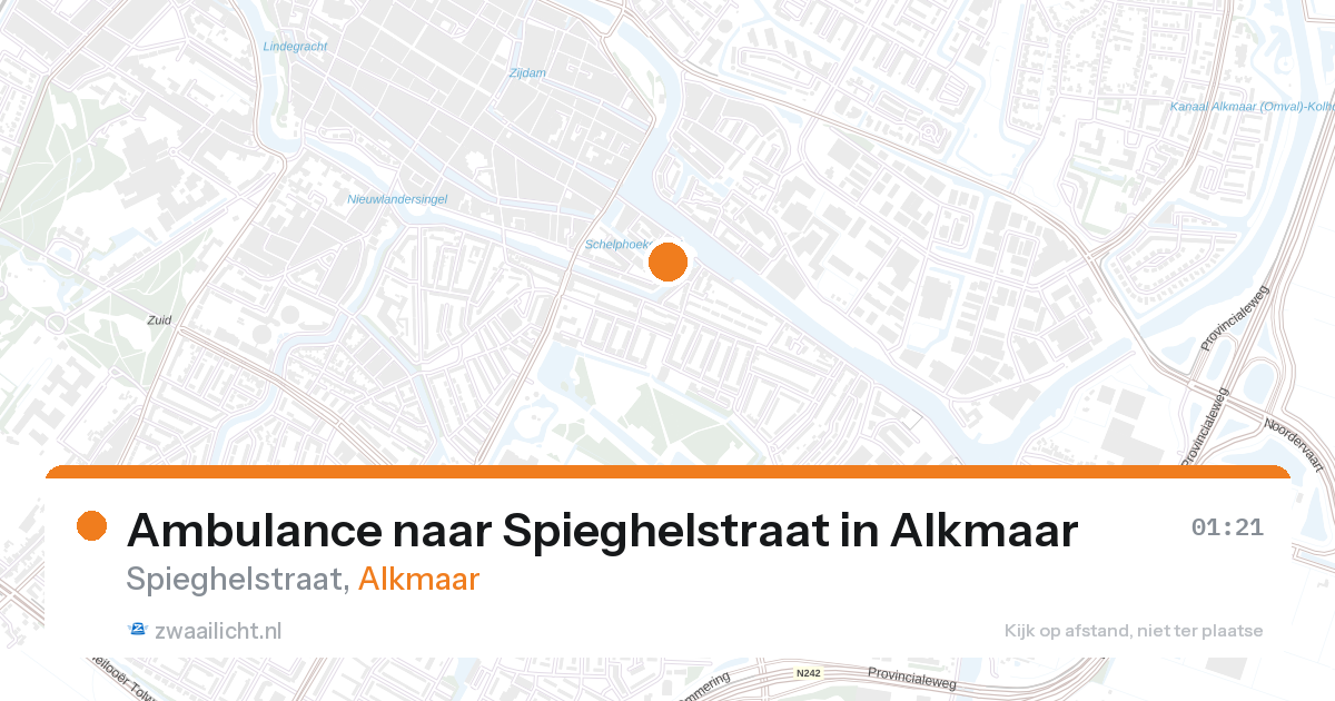 Ambulance naar Spieghelstraat in Alkmaar — 14 mrt 2026
