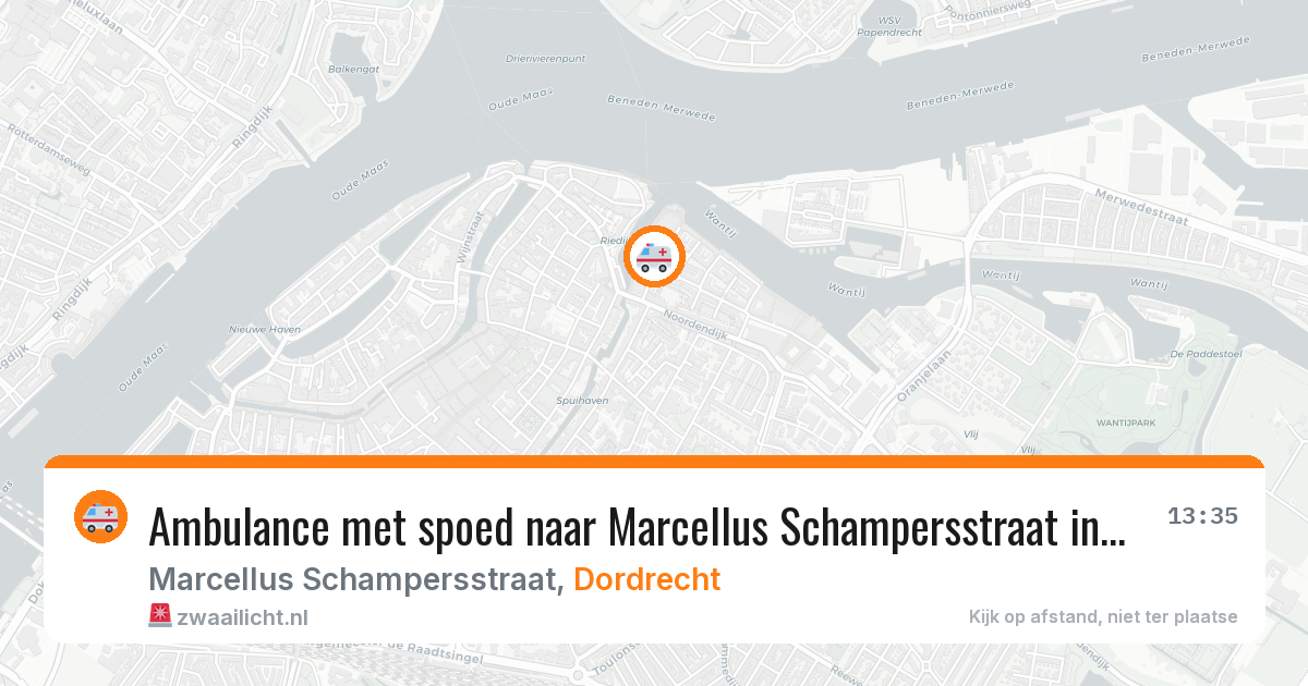 Ambulance met spoed naar Marcellus Schampersstraat in Dordrecht — 11 apr 2026