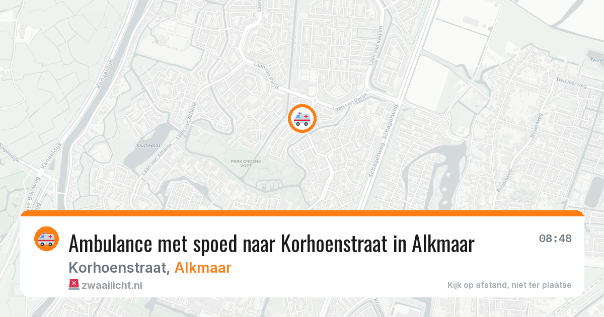 Ambulance met spoed naar Korhoenstraat in Alkmaar — 31 jul 2026