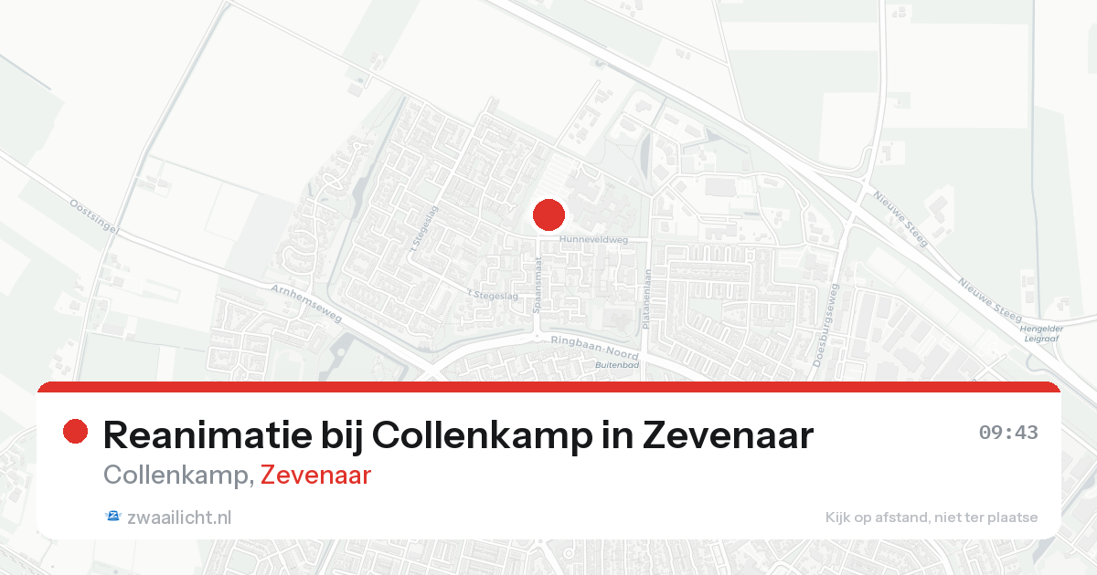 Reanimatie bij Collenkamp in Zevenaar — 18 aug 2026