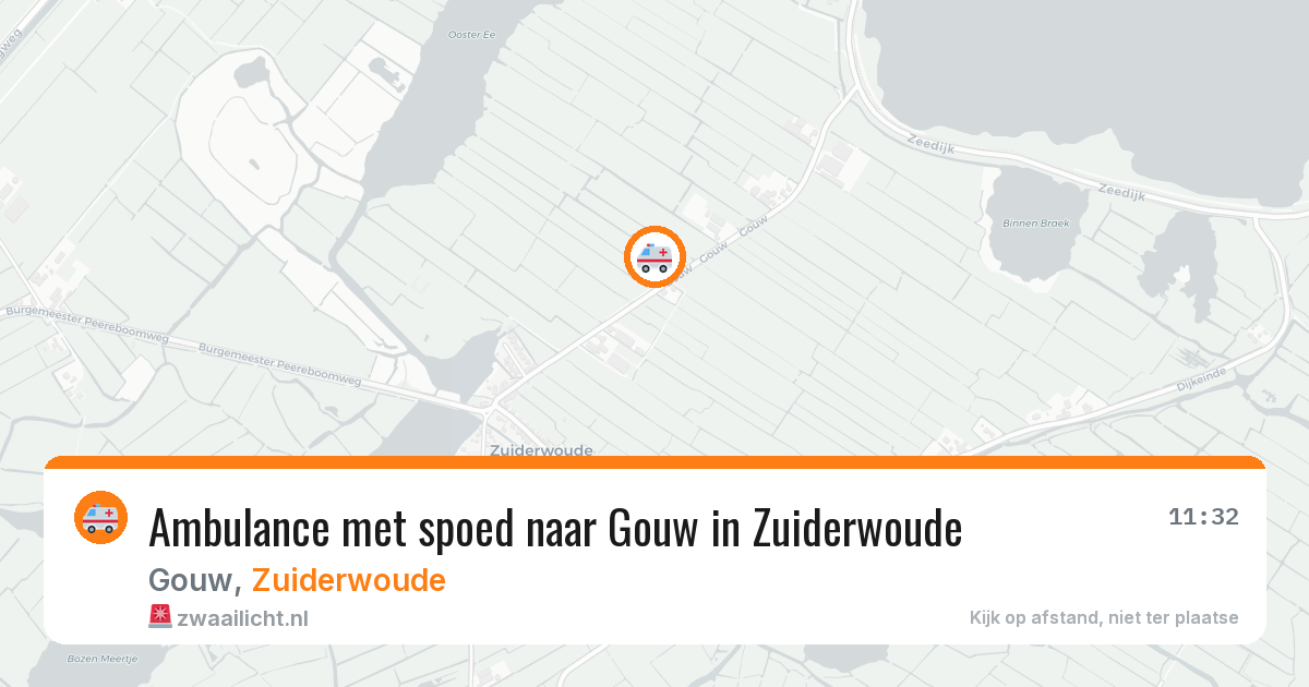 Ambulance met spoed naar Gouw in Zuiderwoude — 19 jul 2026