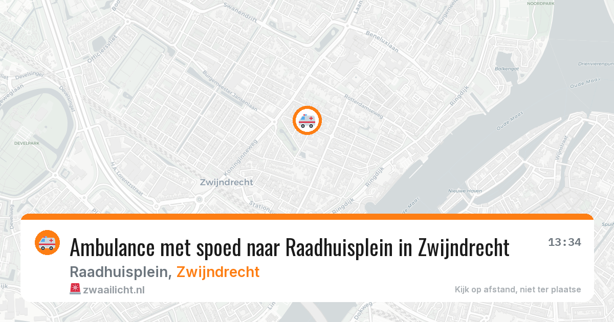Ambulance met spoed naar Raadhuisplein in Zwijndrecht — 4 jun 2026