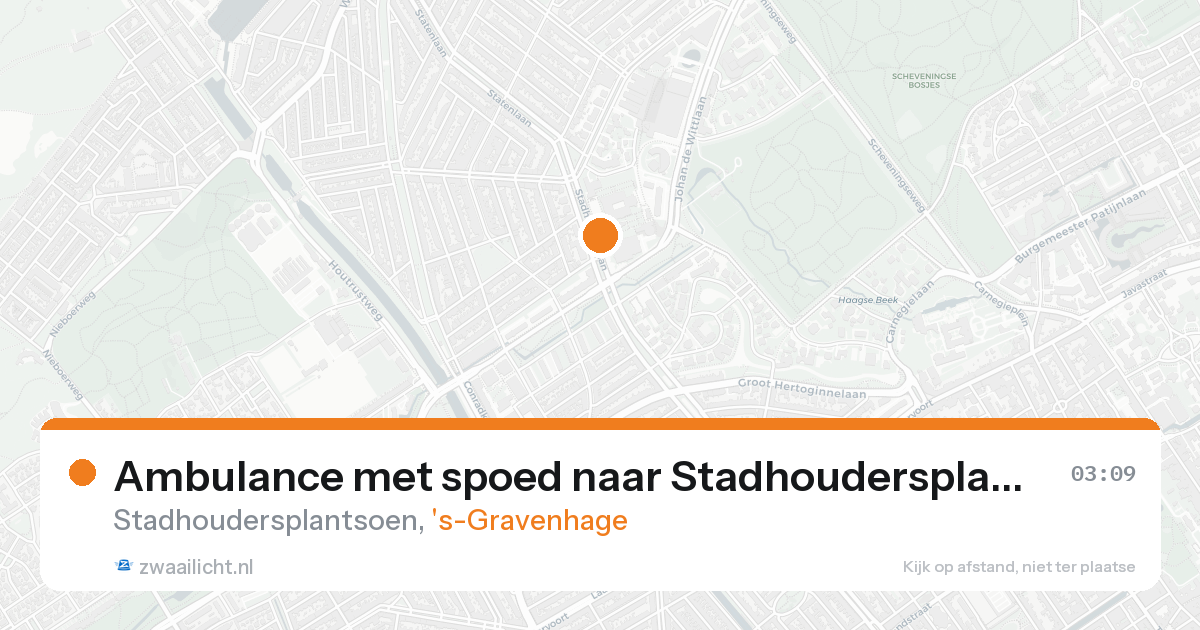 Ambulance met spoed naar Stadhoudersplantsoen in 's-Gravenhage — 24 aug 2026