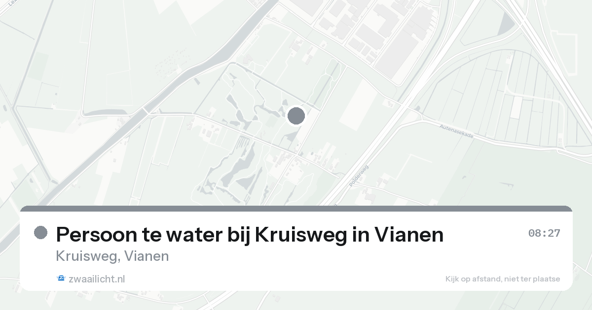 Persoon te water bij Kruisweg in Vianen — 31 jan 2026