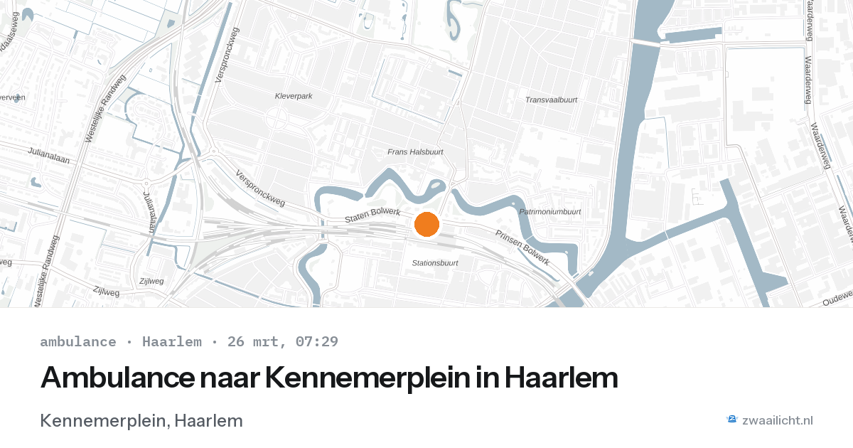 Ambulance naar Kennemerplein in Haarlem — 26 mrt 2026