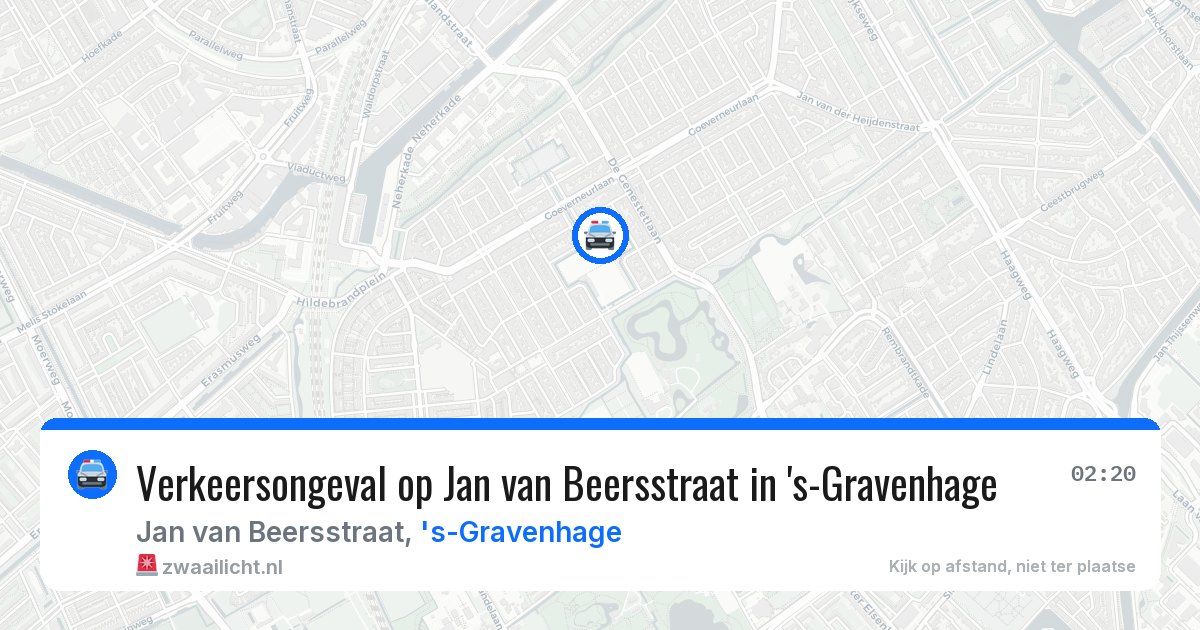 Verkeersongeval op Jan van Beersstraat in 's-Gravenhage — 11 jun 2026