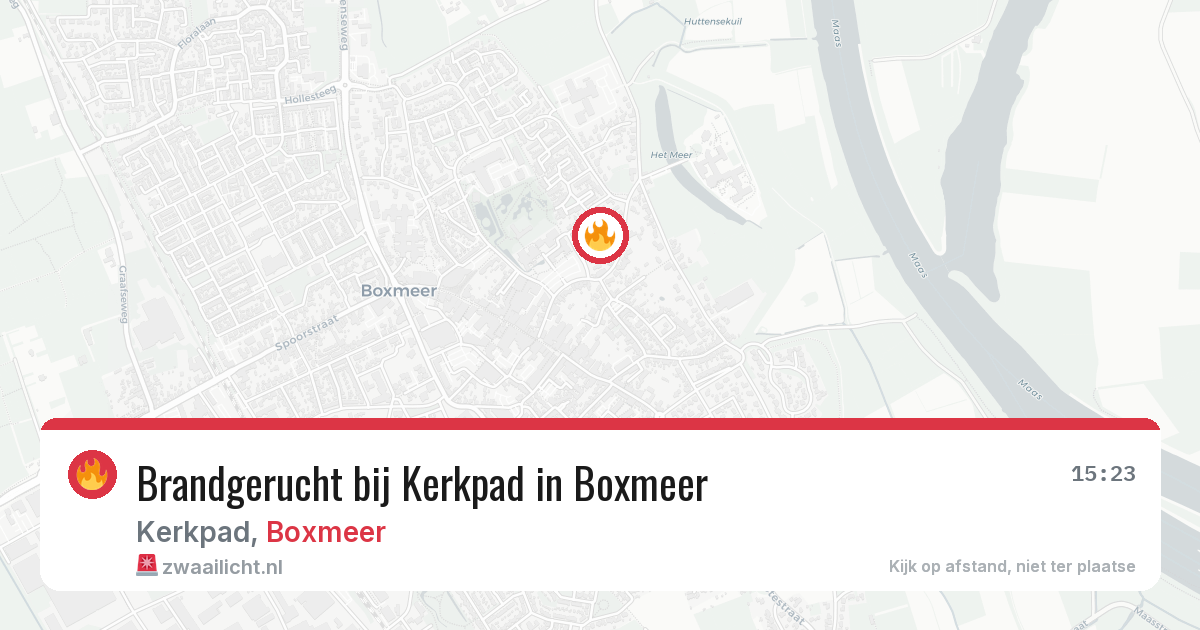 Brandgerucht bij Kerkpad in Boxmeer — 26 jul 2026