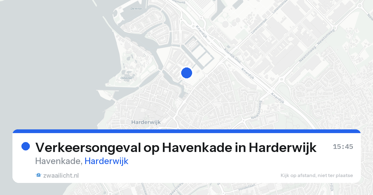 Verkeersongeval op Havenkade in Harderwijk — 20 aug 2026