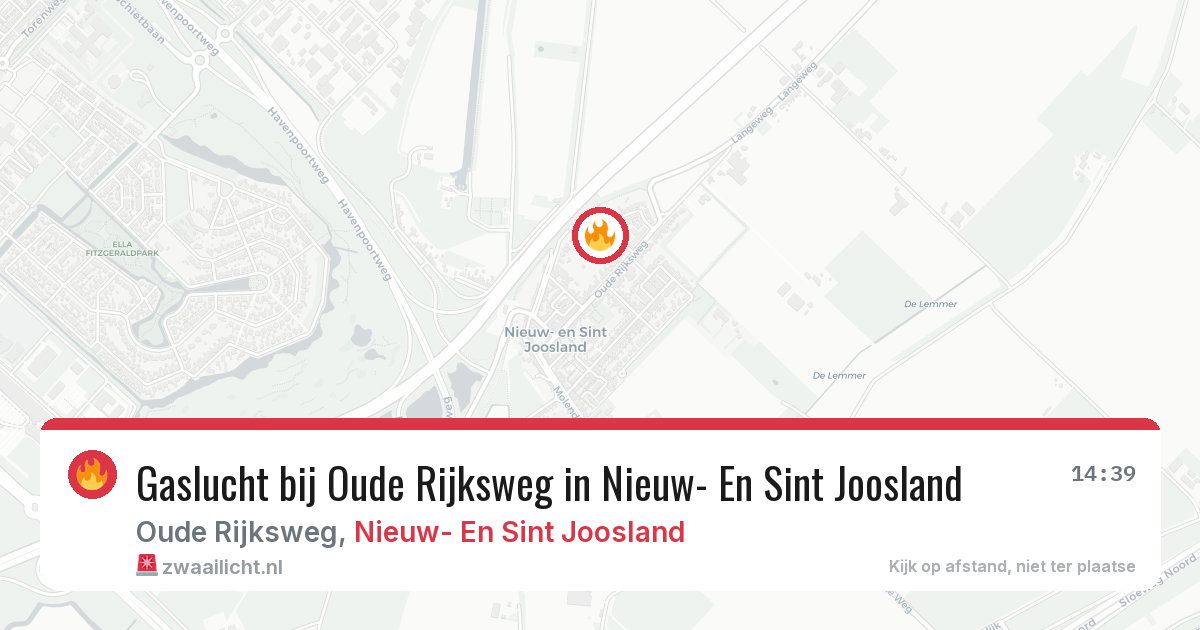 Gaslucht bij Oude Rijksweg in Nieuw- En Sint Joosland — 10 jul 2026