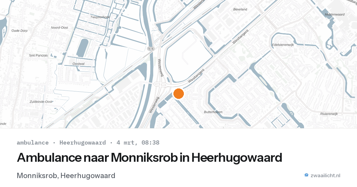 Ambulance naar Monniksrob in Heerhugowaard — 4 mrt 2026
