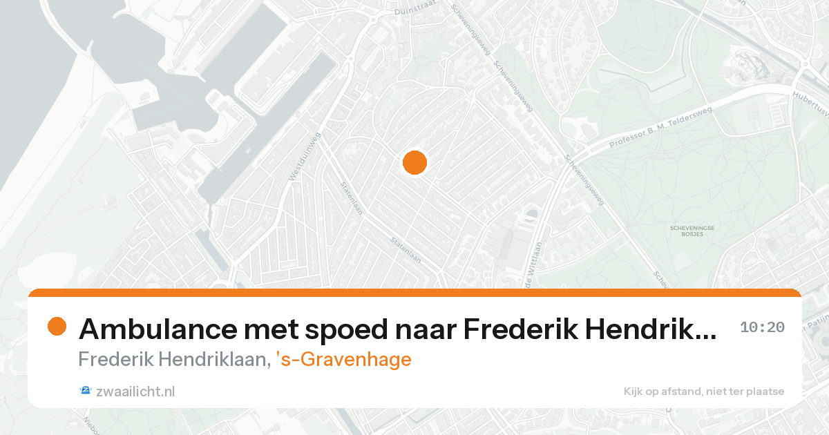 Ambulance met spoed naar Frederik Hendriklaan in 's-Gravenhage — 18 aug 2026