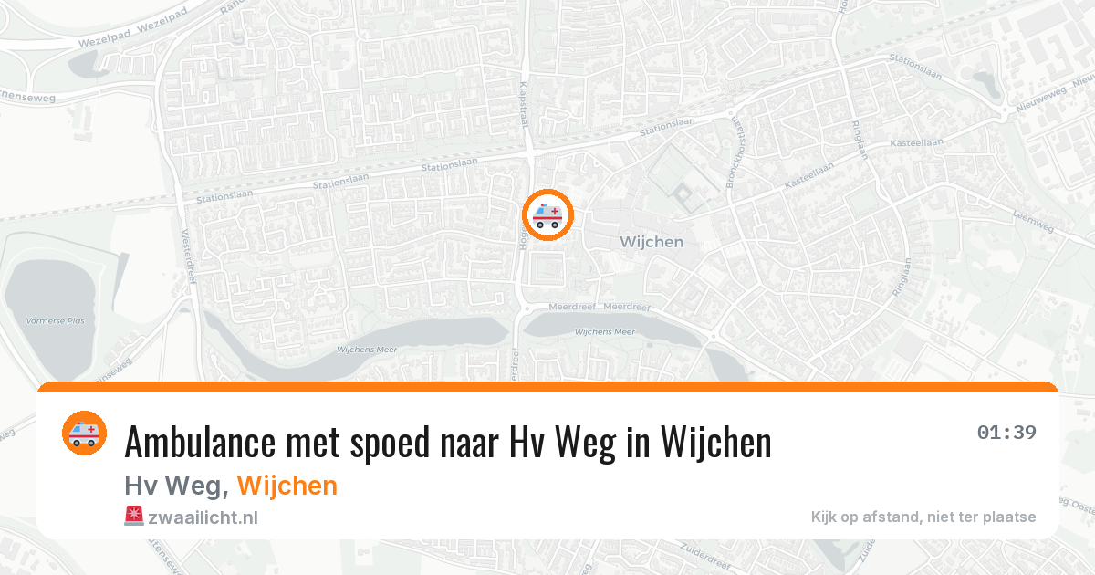 Ambulance met spoed naar Hv Weg in Wijchen — 24 mei 2026