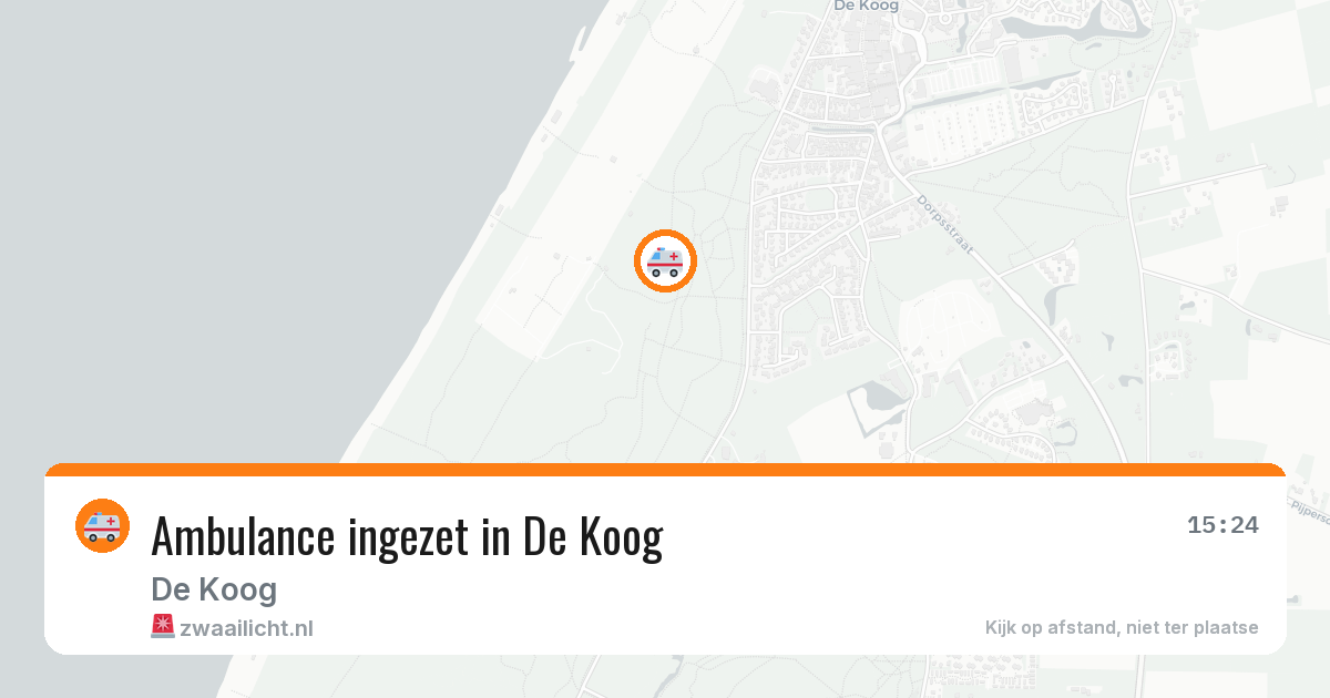 Ambulance ingezet in De Koog — 13 aug 2026