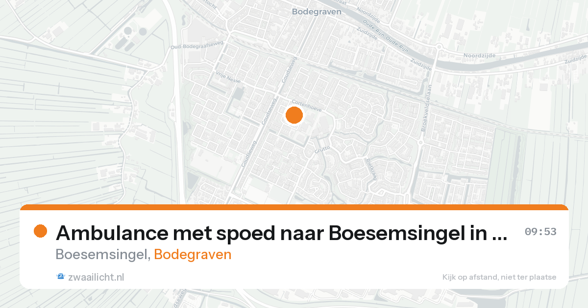 Ambulance met spoed naar Boesemsingel in Bodegraven — 18 jul 2026