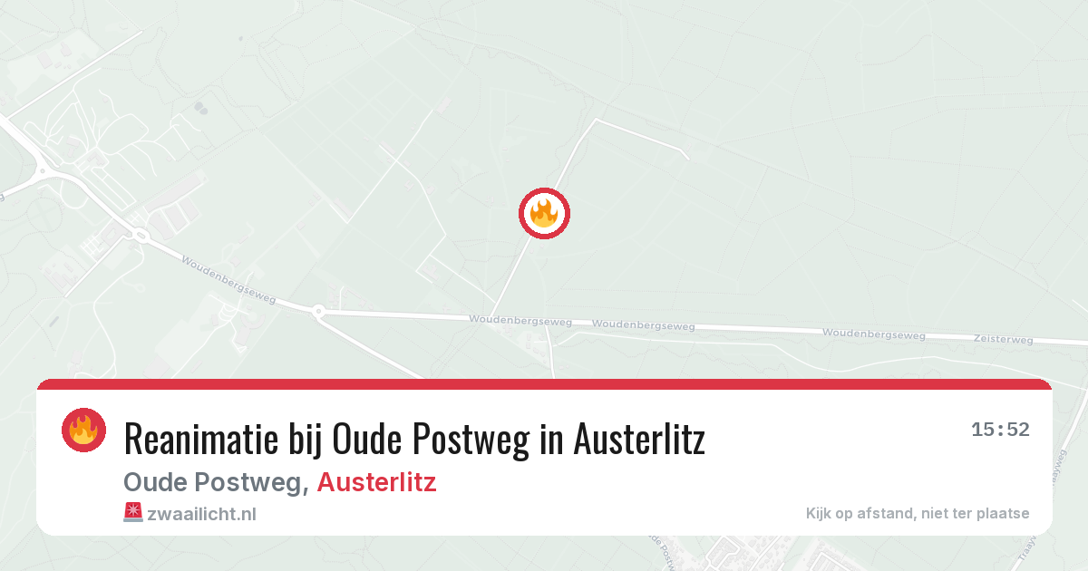 Reanimatie bij Oude Postweg in Austerlitz — 21 apr 2026