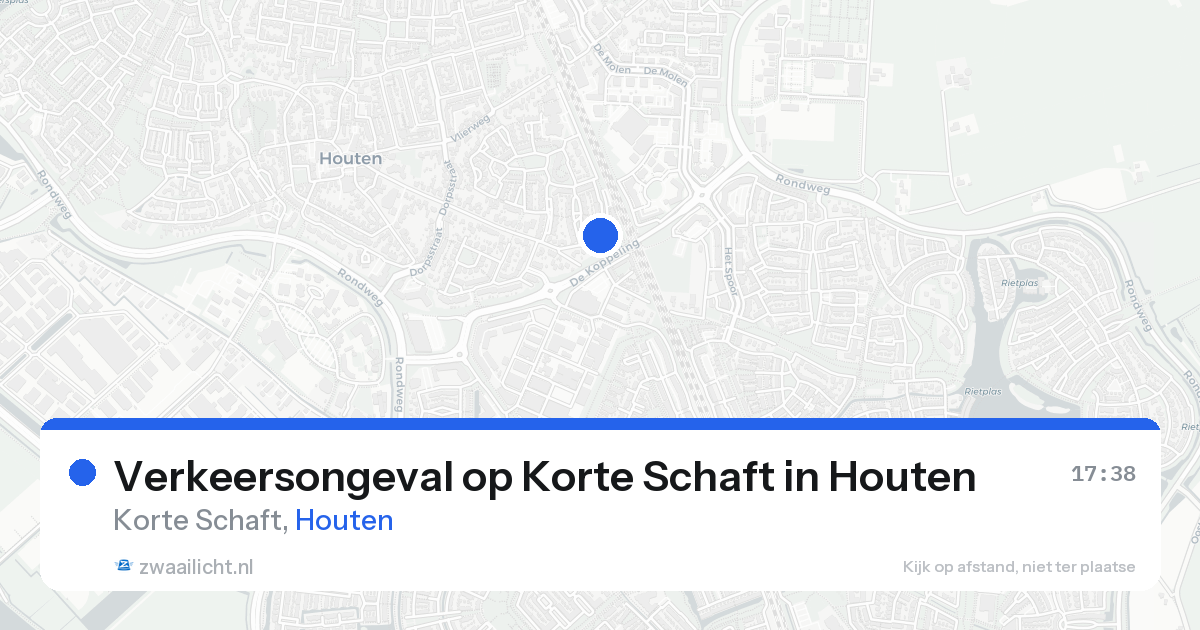 Verkeersongeval op Korte Schaft in Houten — 22 aug 2026