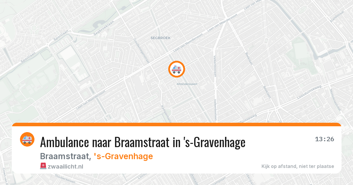 Ambulance naar Braamstraat in 's-Gravenhage — 8 mei 2026