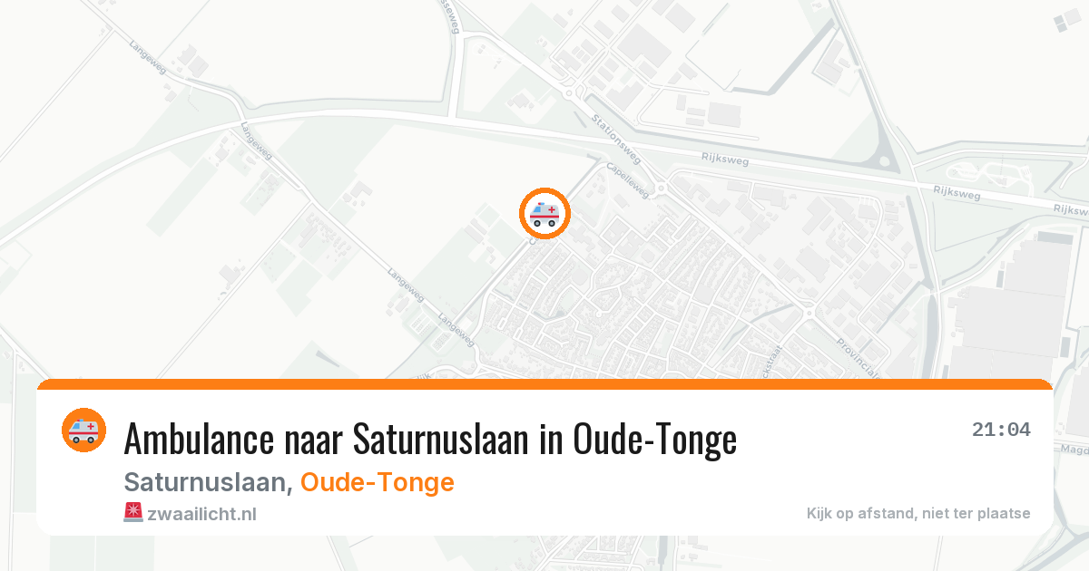 Ambulance naar Saturnuslaan in Oude-Tonge — 13 jun 2026
