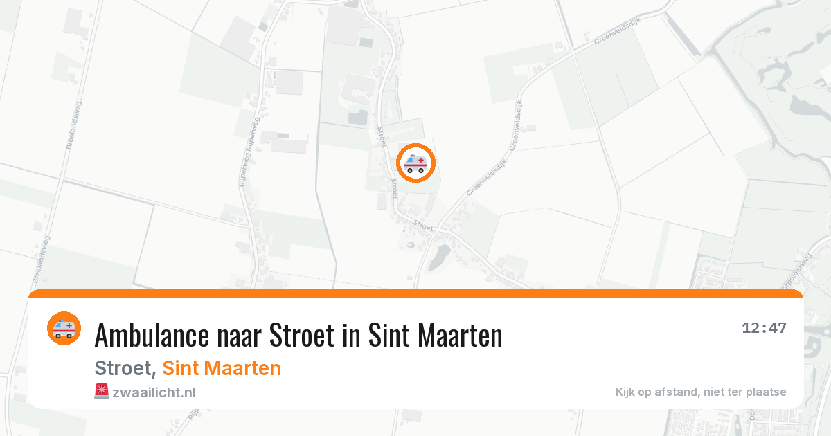 Ambulance naar Stroet in Sint Maarten — 13 jun 2026