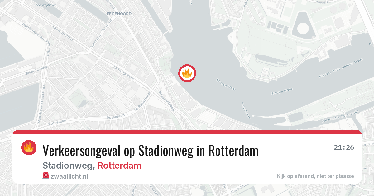 Verkeersongeval op Stadionweg in Rotterdam — 18 mrt 2026