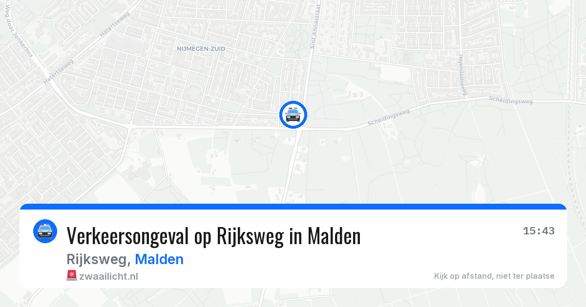 Verkeersongeval op Rijksweg in Malden — 11 feb 2026