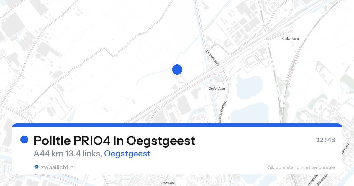 Politie PRIO4 in Oegstgeest — 27 aug 2026 | 🚨 Zwaailicht.nl