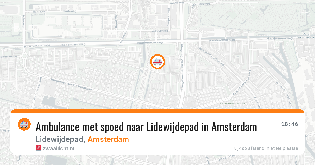 Ambulance met spoed naar Lidewijdepad in Amsterdam — 20 apr 2026