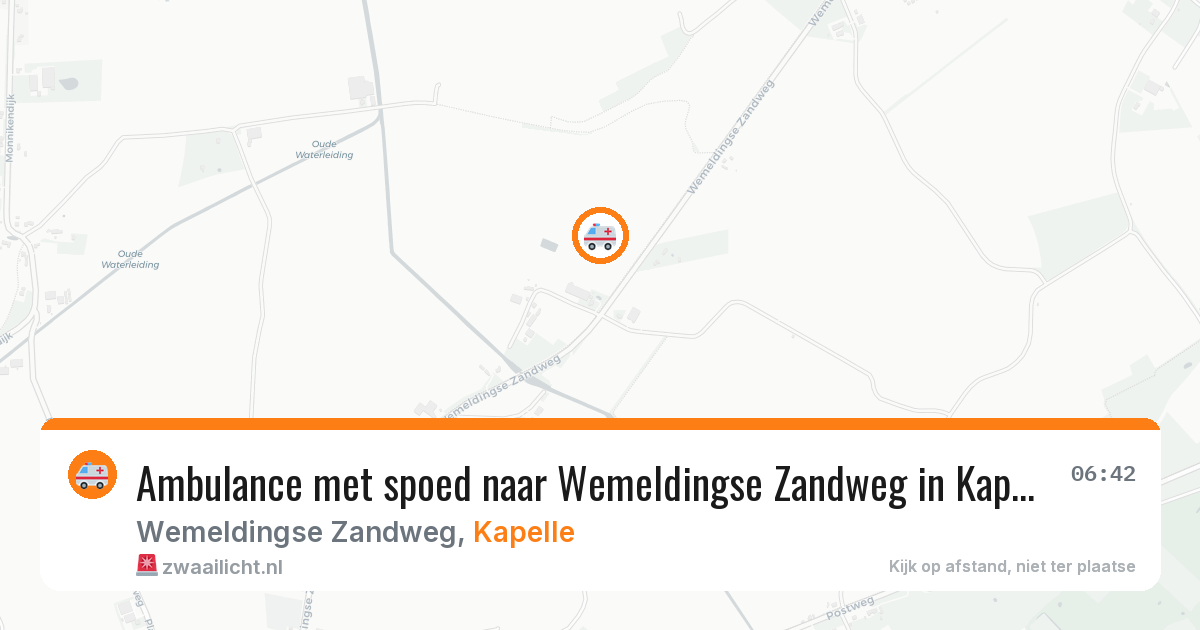 Ambulance met spoed naar Wemeldingse Zandweg in Kapelle — 23 mei 2026
