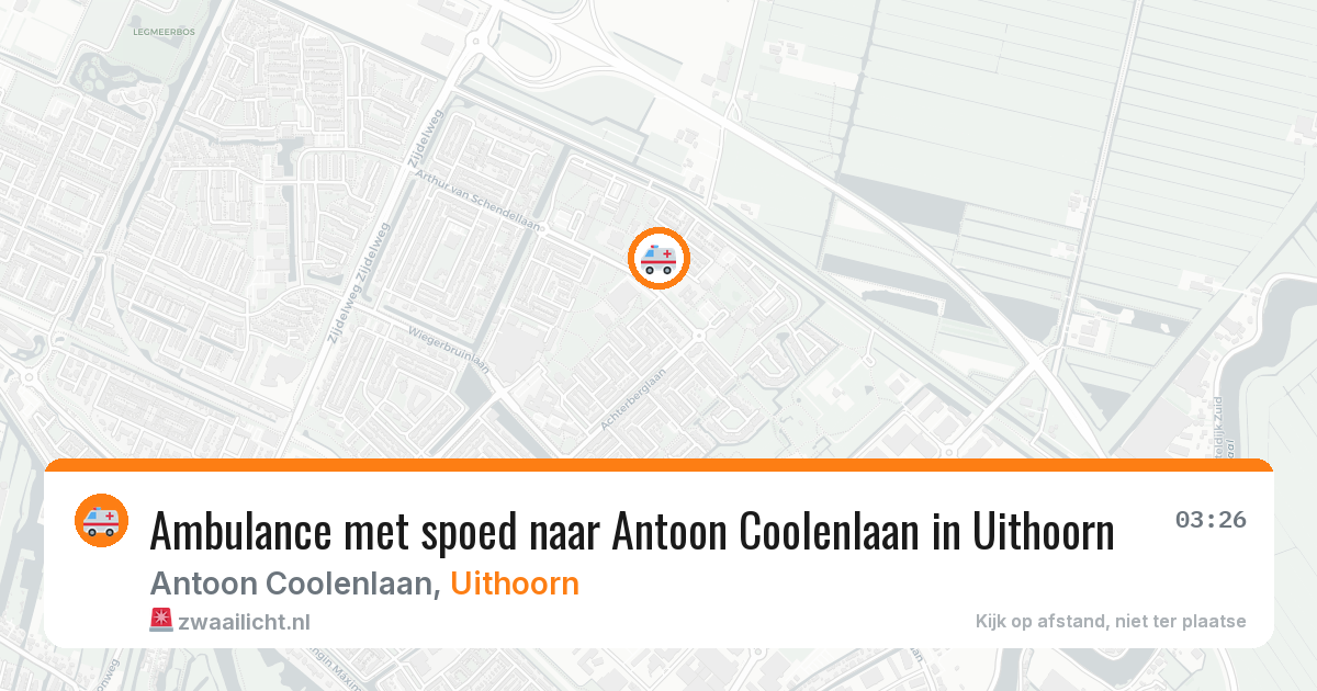 Ambulance met spoed naar Antoon Coolenlaan in Uithoorn — 25 apr 2026
