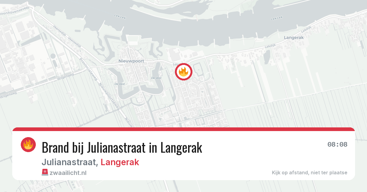Brand bij Julianastraat in Langerak — 4 mrt 2026