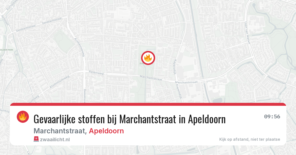 Gevaarlijke stoffen bij Marchantstraat in Apeldoorn — 18 mei 2026