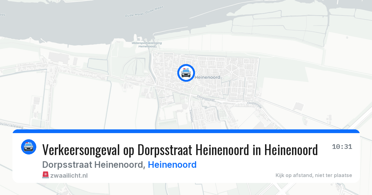 Verkeersongeval op Dorpsstraat Heinenoord in Heinenoord — 21 mrt 2026