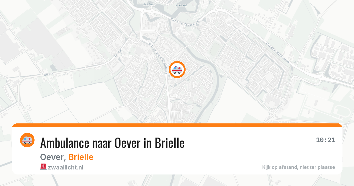 Ambulance naar Oever in Brielle — 13 aug 2026