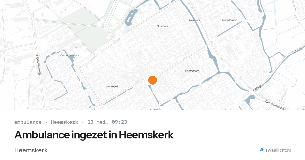 Ambulance ingezet in Heemskerk — 13 mei 2026