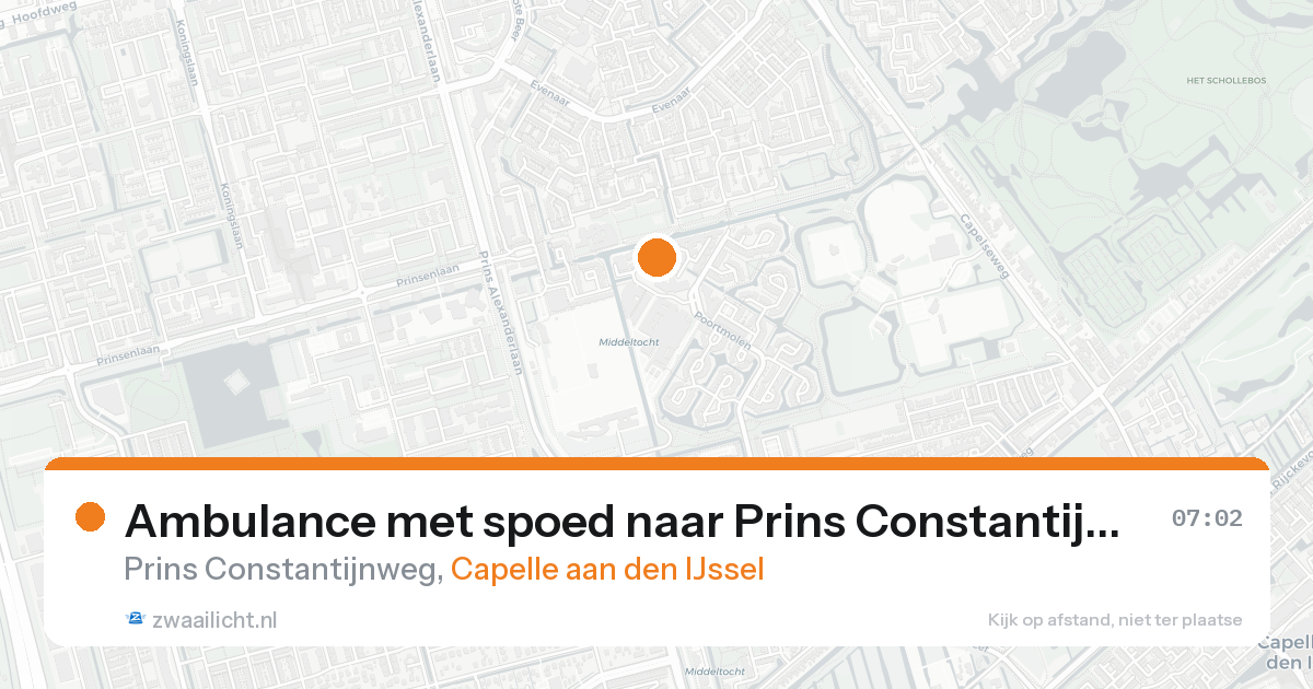 Ambulance met spoed naar Prins Constantijnweg in Capelle aan den IJssel — 8 feb 2026