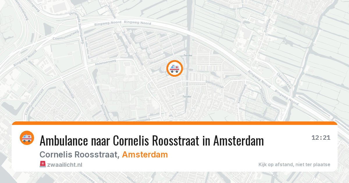 Ambulance naar Cornelis Roosstraat in Amsterdam — 11 aug 2026