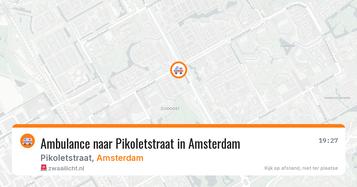 Ambulance naar Pikoletstraat in Amsterdam — 10 jun 2026