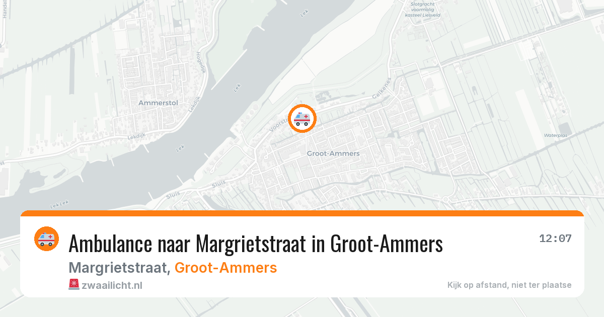 Ambulance naar Margrietstraat in Groot-Ammers — 19 jun 2026