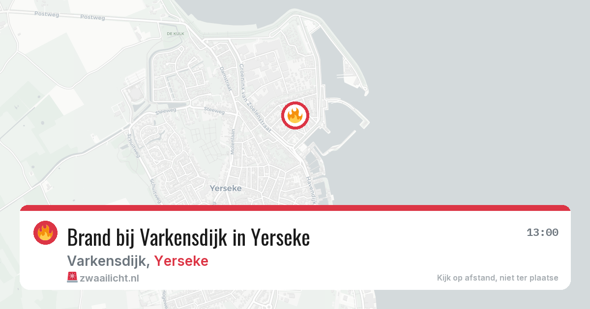 Brand bij Varkensdijk in Yerseke — 17 jun 2026