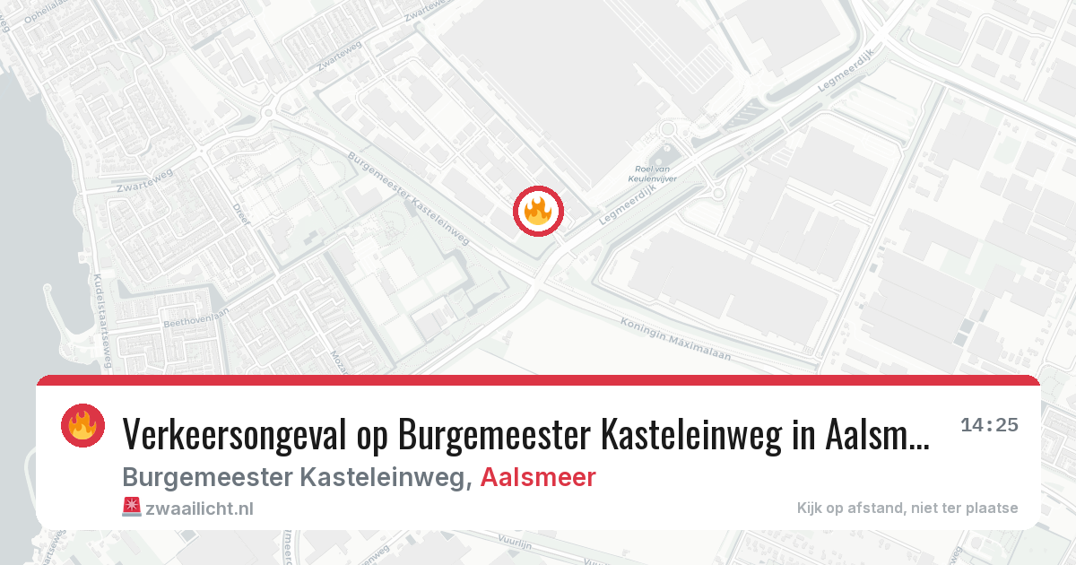 Verkeersongeval op Burgemeester Kasteleinweg in Aalsmeer — 1 apr 2026
